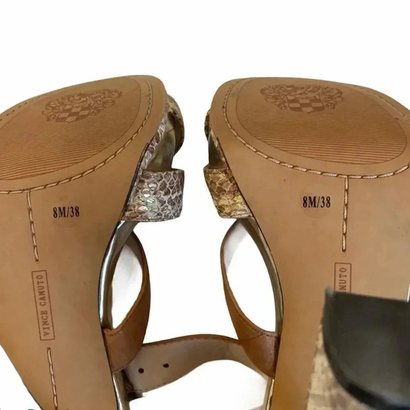 Vince Camuto Snake Skin Platform Adjustable Strap - Picture 6 of 10